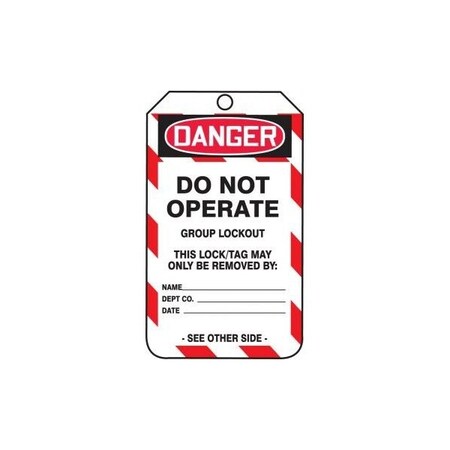 Accuform Caution, PF-Cardstock, 3-7/8 in Width, 1/4 in Height, , 25 PK MDT251CTP